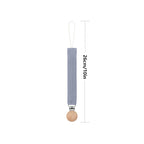 Attache Tétine en Bois et Tissu - Attache tétine