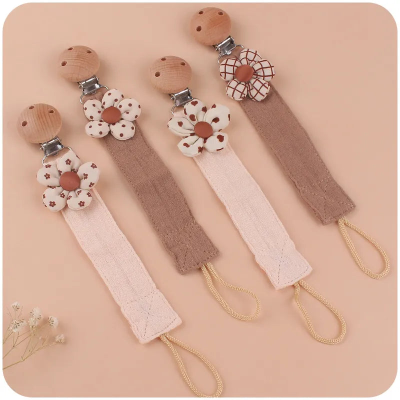 Attache Tétine Fille - Beige - Attache tétine