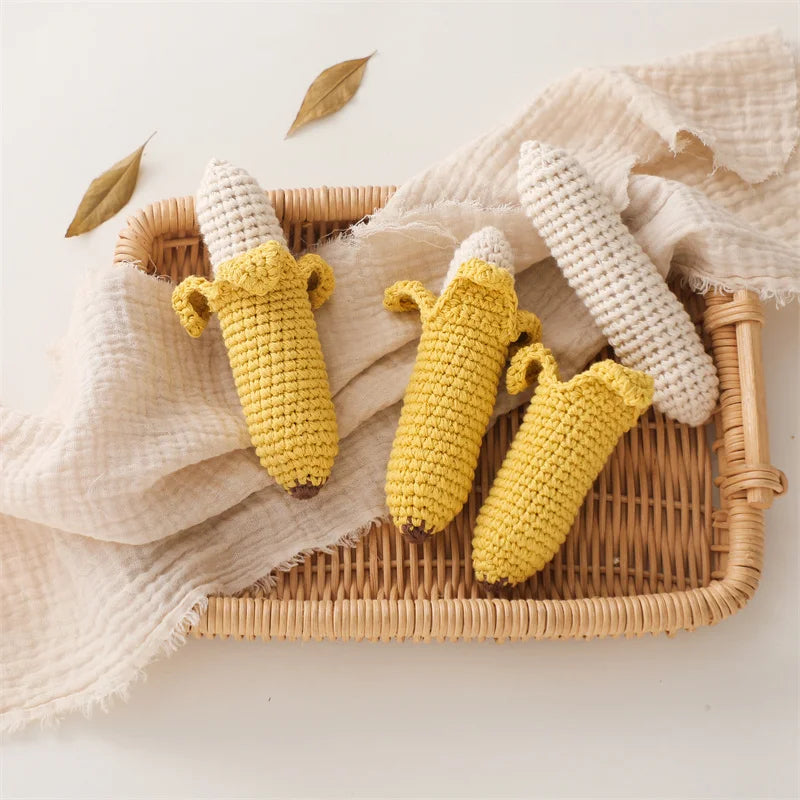 Hochet Crochet Fruit - Jouet En bois bébé