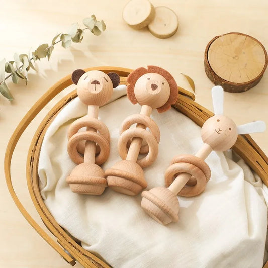 Hochet en Bois - Jouet En bois bébé