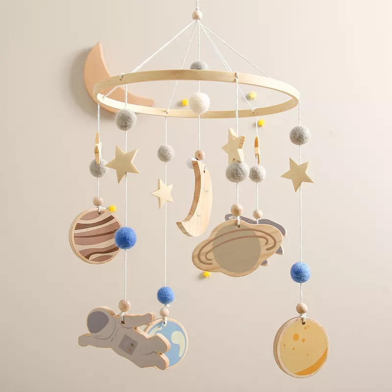 Mobile Bébé Bois Galaxy Lune - Mobile bébé