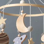 Mobile Bébé Bois Galaxy Lune - Mobile bébé