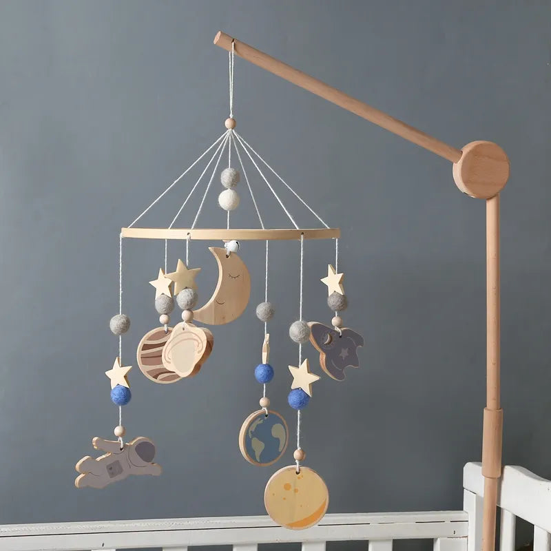 Mobile Bébé Bois Galaxy Lune - Mobile bébé