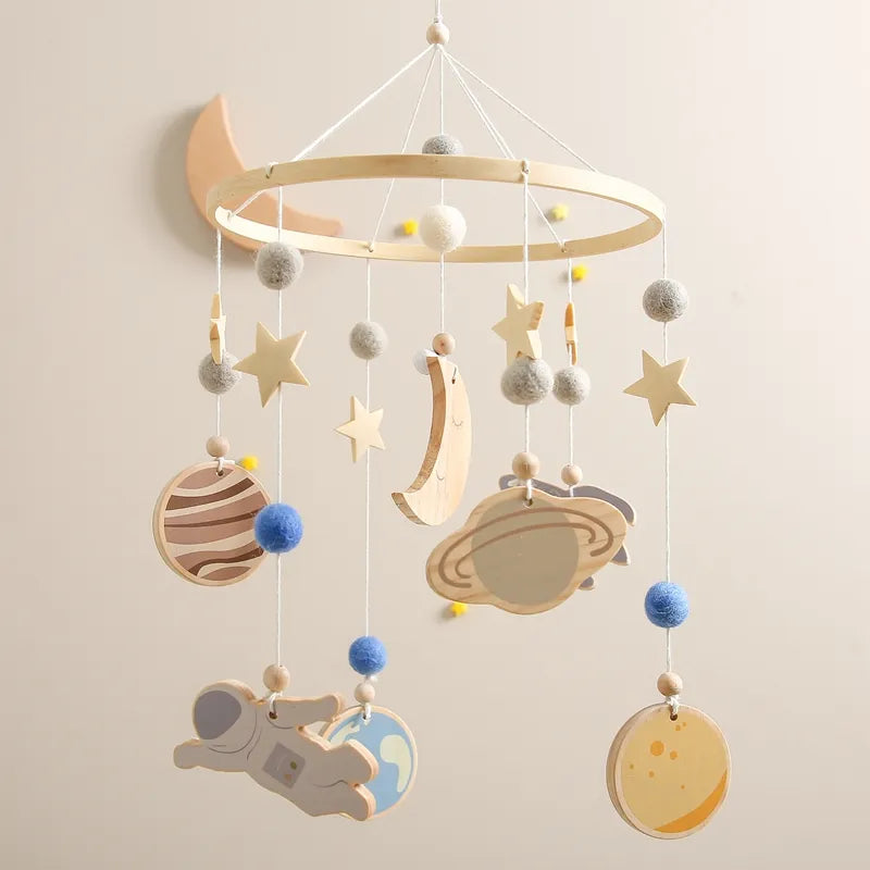 Mobile Bébé Bois Galaxy Lune - Mobile bébé