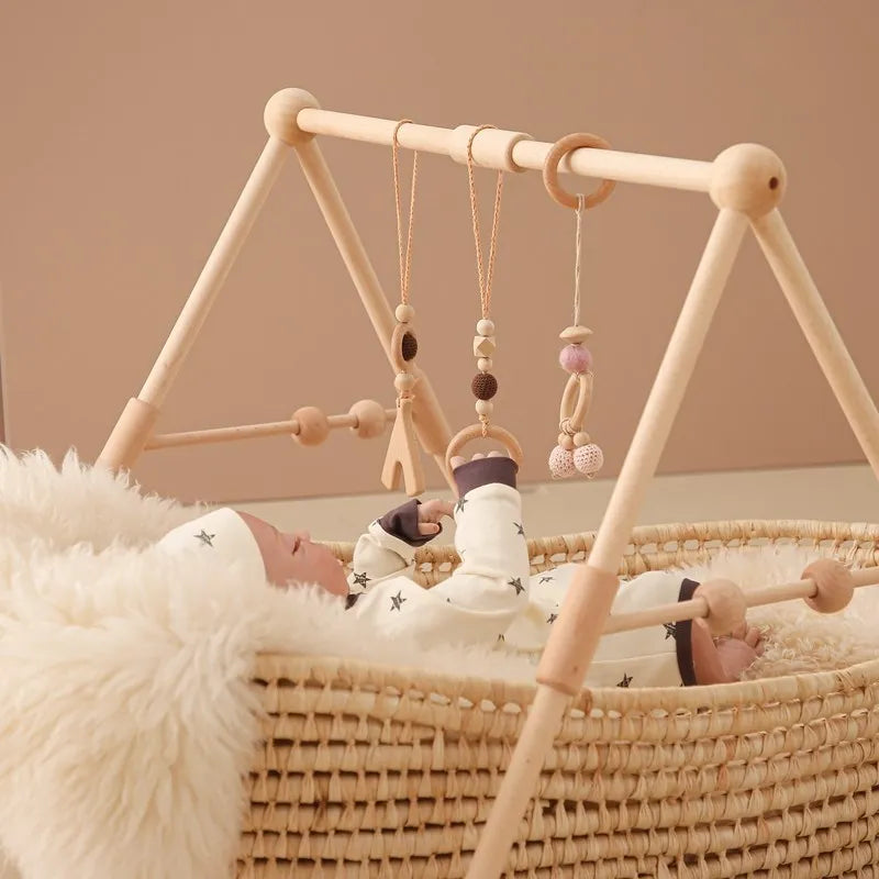 Portique bébé en bois - Bois - Jouet En bois bébé