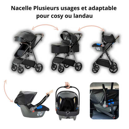 Poussette 3 en 1 Luvia - Poussette