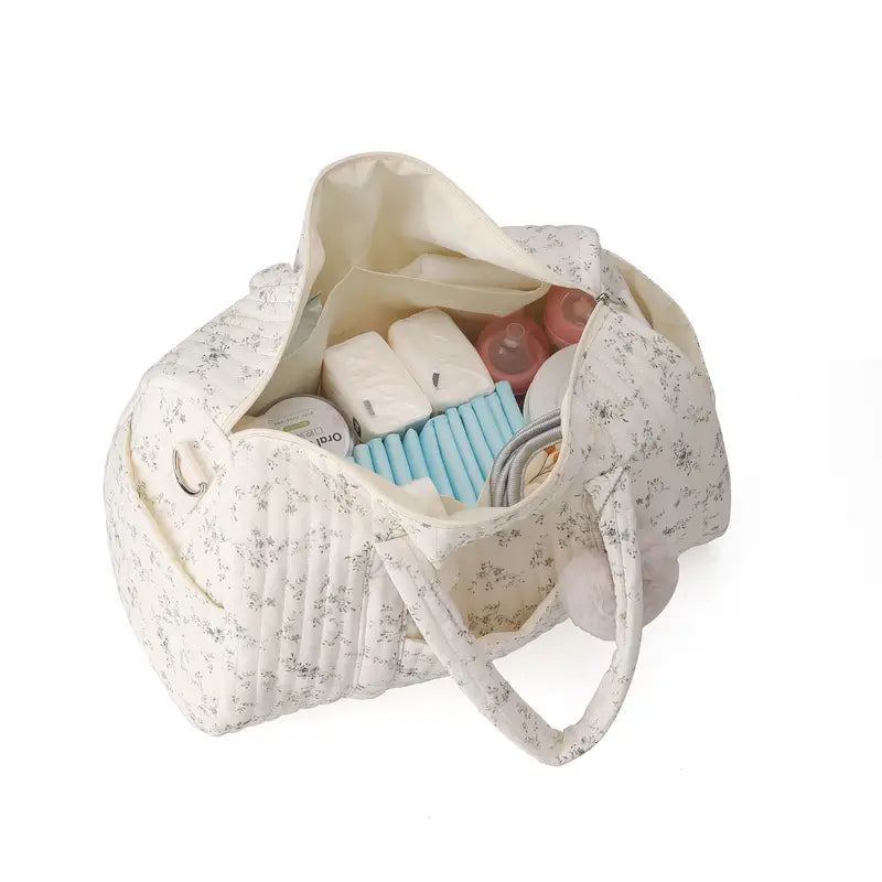 Sac à langer Beige Petites Fleurs - SAC A LANGER