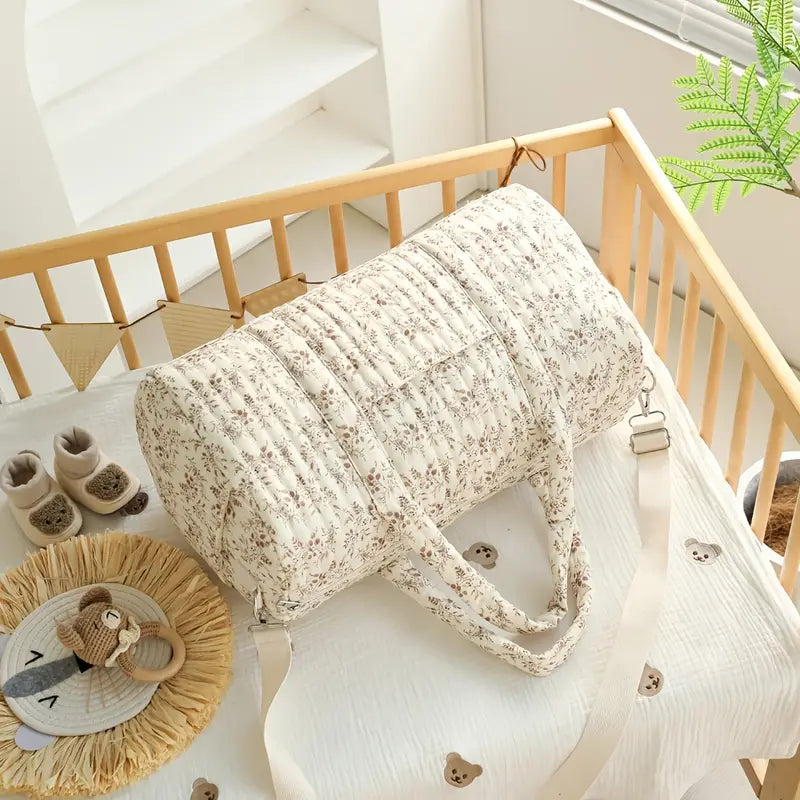 Sac à langer Beige Petites Fleurs - SAC A LANGER